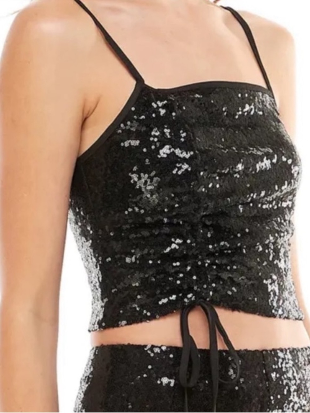 Wayf Women's Black sequined Top NWOTS